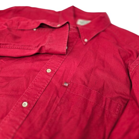 Ralph‎ Lauren Jeans Company Button Down Dress Shirt Large Men's Red Long Sleeve - Picture 3 of 8
